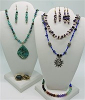 Gemstone Jewelry Sets, 8 Pieces