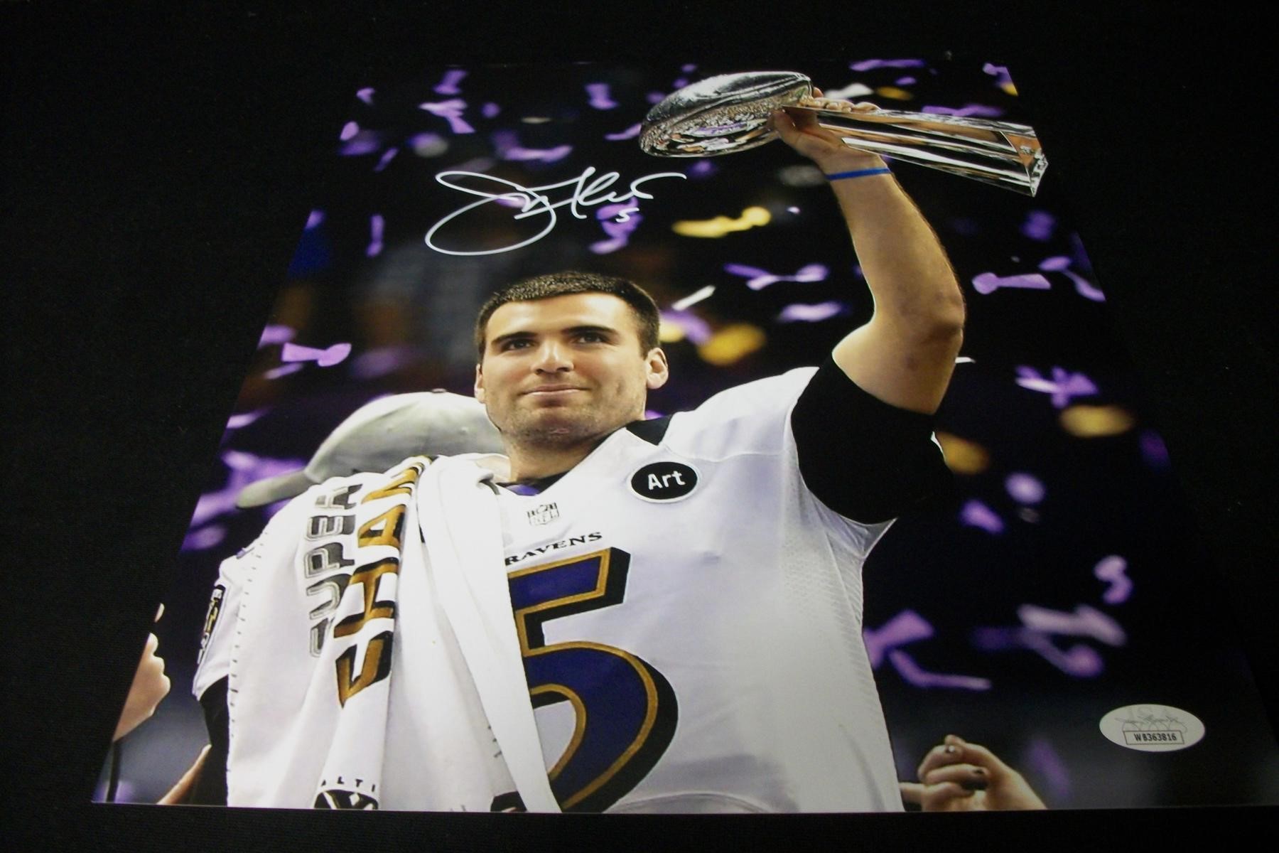 RAVENS JOE FLACCO SIGNED 11X14 PHOTO JSA COA