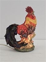 RESIN ROOSTER LAMP -WORKING - 9" TALL X 7.5" WIDE