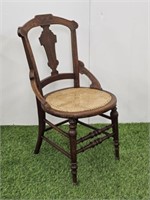 PRESS BACK CHAIR WITH CANE SEAT