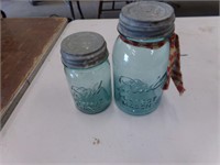 2 vintage Ball canning jars