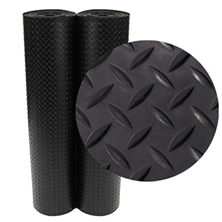 Rubber-Cal Diamond Plate Rubber Flooring Rolls,