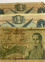Vintage Currency Columbia Pesos 1961