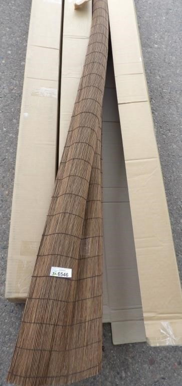 3x Tan Woodgrain Cordless Sun Shade 96x72