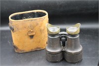 Antique Binoculars With Case - Great Look!