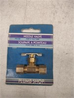 (New) PLUMB SHOP, NEEDLE VALVE PS-90 FOR 14" O.D.