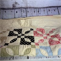 Large Unique Pattern Hand Sewn Quilt