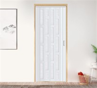 DIYHD 36X80in White PVC Accordion Closet Door