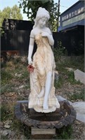 Marble Lady Fountain Statue