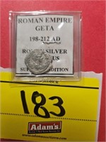 ROMAN EMPIRE GETA 198-212AD PIECE, ROMAN SILVER