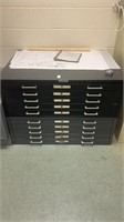 Hamilton Industries metal cabinet with contents