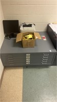 Metal Cabinet with contents inside  23inches