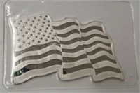 1 Ounce Silver Bar: American Flag