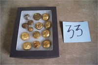 (14) British Military & Police Buttons