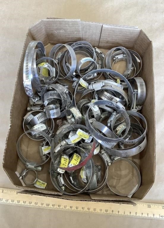 Large assortment of hose clamps