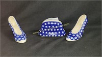 Boleslawiec Poland Ceramic Hand Painted Shoes &