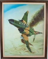 Vietnam War Era Painting of F4 Phantom
