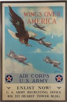 1939 WWII U.S. Army Air Corps Recruiting Poster