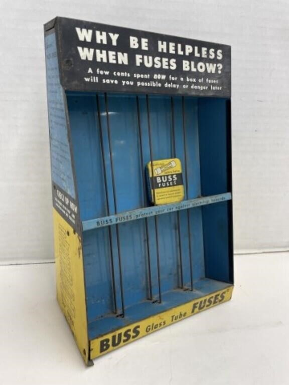 Vintage Buss Fuses Metal Display Stand