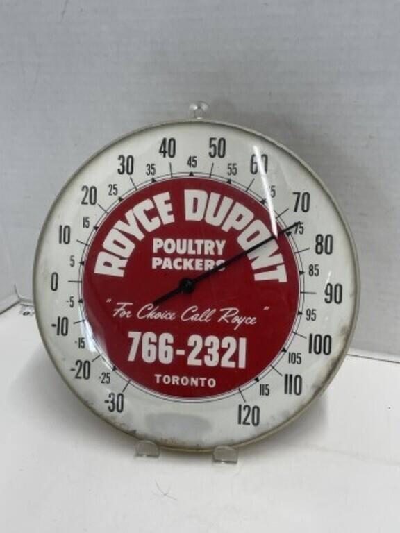 Vintage Royce DuPont Poultry Packers Thermometer