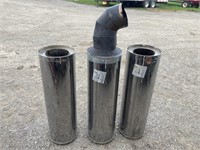 Three pieces of insulated stove pipe