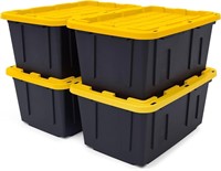 27-Gallon Heavy Duty Storage Container [4 Pack]