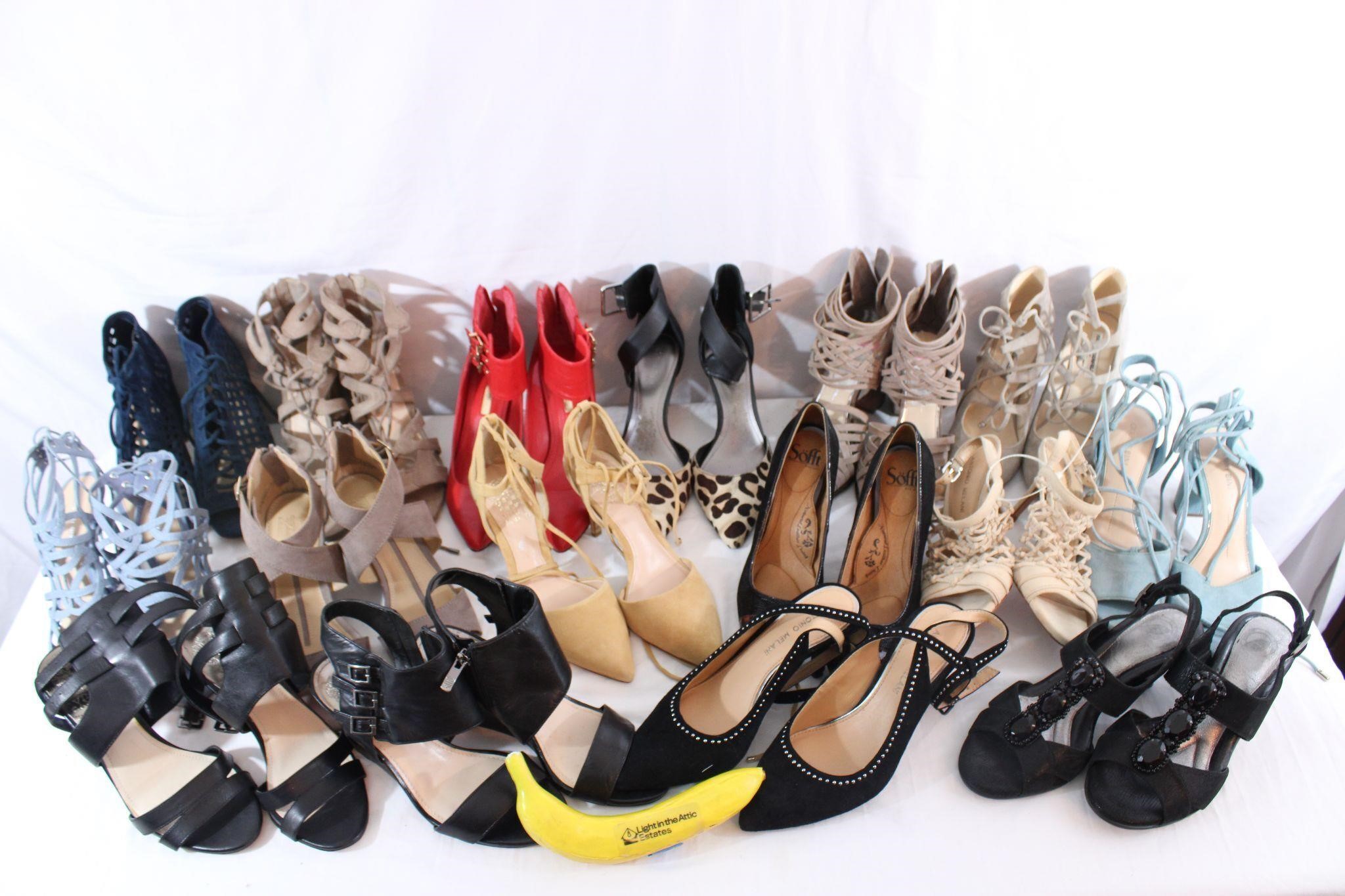 16 Ladies Designer Heels: Camuto,Lagerfeld,Madden+
