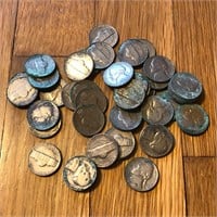 (40) 1964 Jefferson Nickel Coins - Oxidized