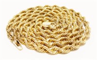 10K Y Gold 18.5" Rope Necklace 2.3g
