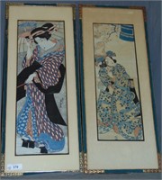 Pair of Japanese Woodblock Prints by Eisen