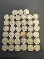Collection of 39 vintage full or partial date