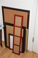 Lot of picture frames & bulletin board