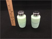 Jadeite salt and pepper shakers