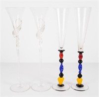 Lot: 2 Pairs of Rosenthal Champagne Flutes.