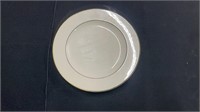 QTY 64) 10" IVORY/GOLD PLATE