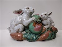 Large Vintage Ceramic Rabbit Statue