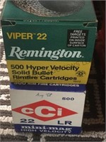 2 boxes of “Viper “ & “CCI”  22 ammo
