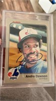 Andre Dawson Signed 1983 Fleer Expos