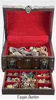 Treasure Chest filled w Unsearched Costume Jewelry