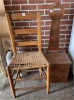 COUNTRY CHAIR AND CRAFT MADE STORAGE
