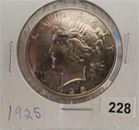 1925 Silver Peace Dollar, nice