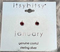 Itsy Bitsy Birthstone Crystal Sterling Silver 5.5m
