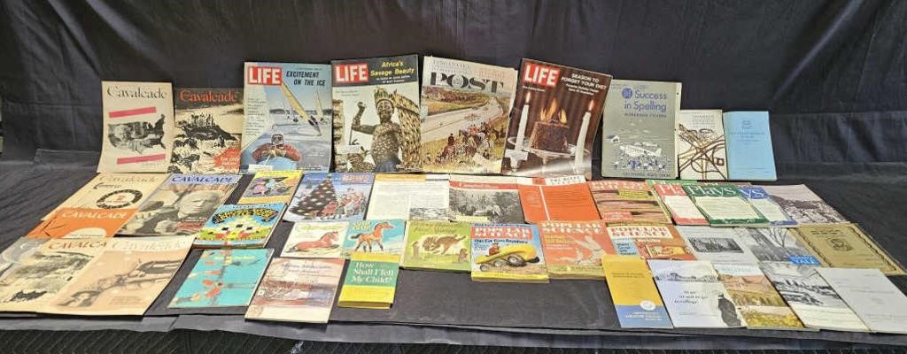 Large group of vintage life & post magazines, kids