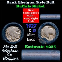 Buffalo Nickel Shotgun Roll in Old Bank Style 'Bel