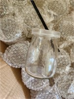 Box of Mini Glass Jars w/plastic Lids