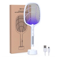 imirror Bug Zapper Racket, 2 in 1 Rechargeable