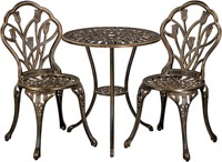 Yaheetech 3pc Bronze Patio Set