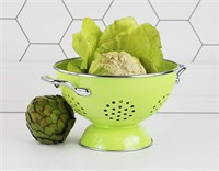 Powder Coated Enameled Colander: 1.5 Quart (Lime)