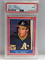 1987 Fleer Hottest Stars Jose Canseco 9 PSA 9