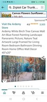 New 40" x 20" White Birch Tree Canvas Wall Art